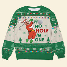 Load image into Gallery viewer, Custom Golf-Themed Ugly Christmas Sweater - Photo Personalized Ugly Christmas Sweater PopCulturePrints

