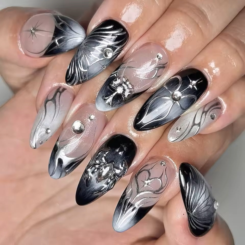 “Get Ready for Spooky Vibes!” - Cute Halloween Nails - 24Pcs Personalized Nail Set PopCulturePrints