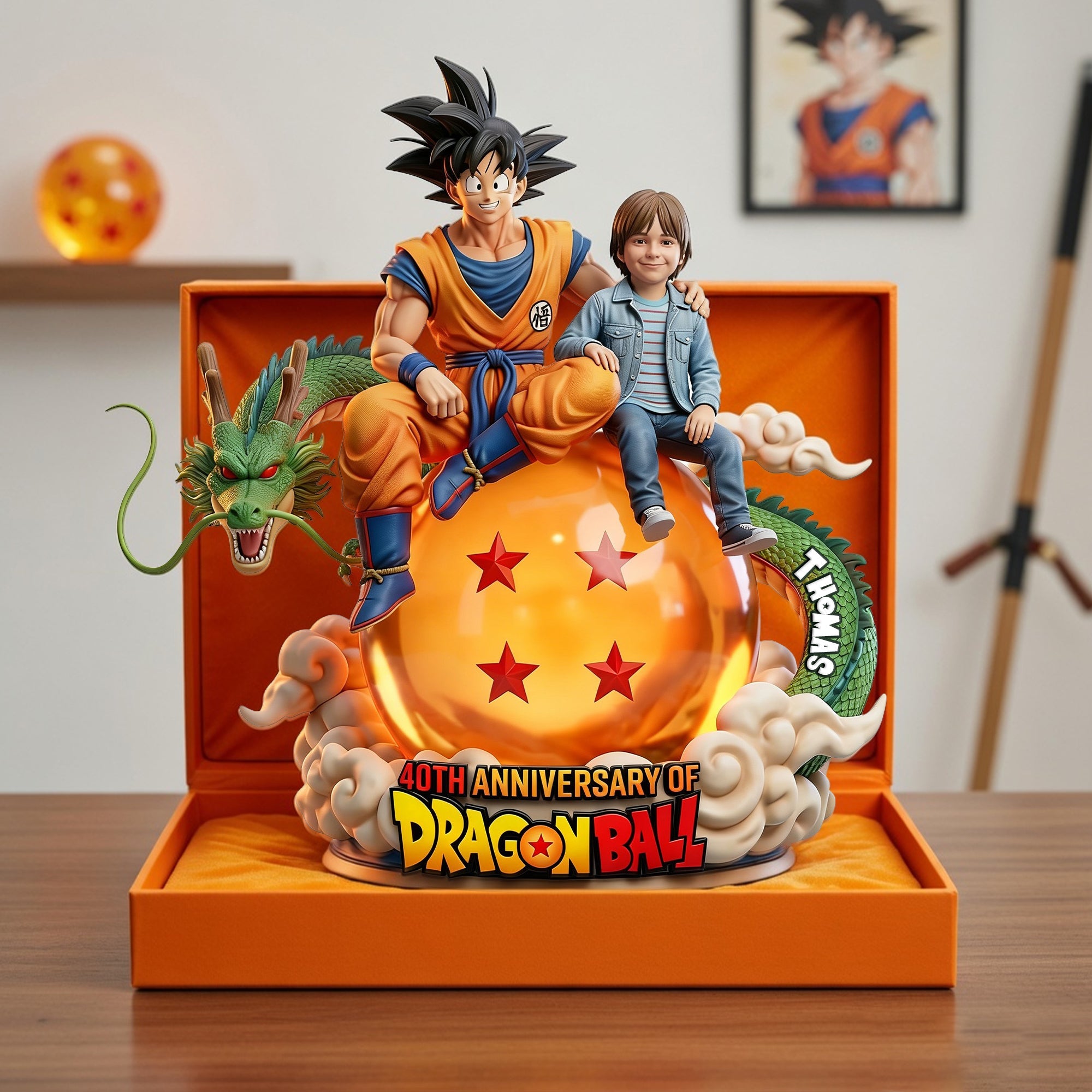 “Unlock Epic Adventures with the Dragon Balls!” - Celebrating 40 Years of Epic Power Battles - Personalized Custom Photo Gift Shaped Plaques PopCulturePrints