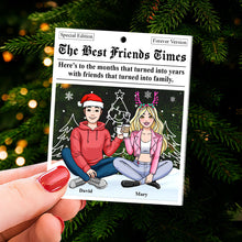 Load image into Gallery viewer, Personalized BFF Christmas Ornament - Custom Gift for Friends Ornament PopCulturePrints
