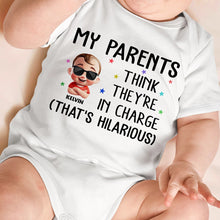 Load image into Gallery viewer, My Parents Think They're In Charge - Custom Baby Onesie for Baby Kelvin Baby Onesie PopCulturePrints
