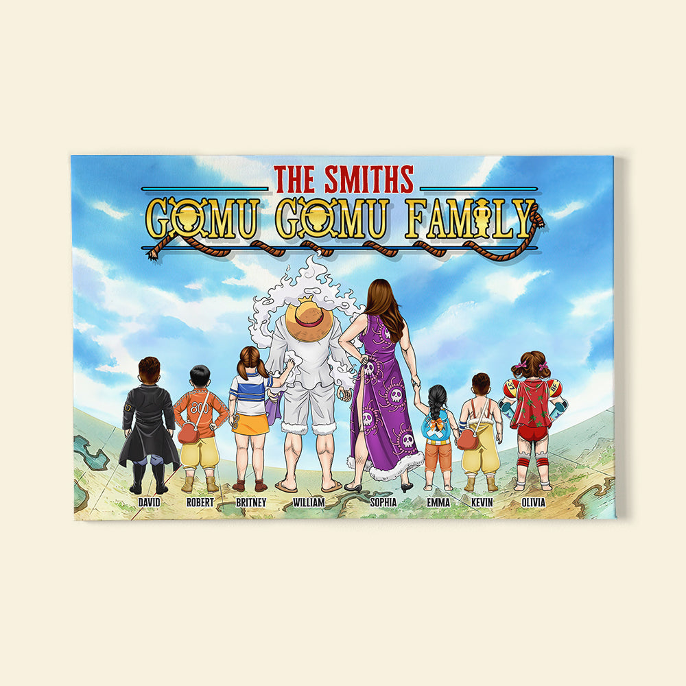 Personalized Family Canvas - Anime Inspired Design Poster & Canvas PopCulturePrints