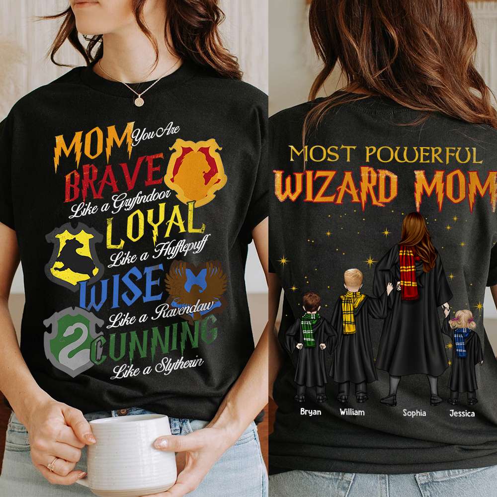 Most Powerful Wizard Mom Personalized T-Shirt