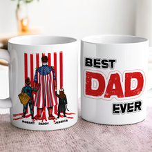 Load image into Gallery viewer, Best Dad Ever - Personalized Super Dad Coffee Mug Coffee Mug PopCulturePrints
