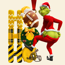 Load image into Gallery viewer, Merry &amp; Cheeky Holiday Cheer - Personalized Grinch Christmas Ornament Ornament PopCulturePrints
