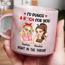 Load image into Gallery viewer, I'd Punch A B*tch For You - Personalized Marble Mug Marble Mug PopCulturePrints
