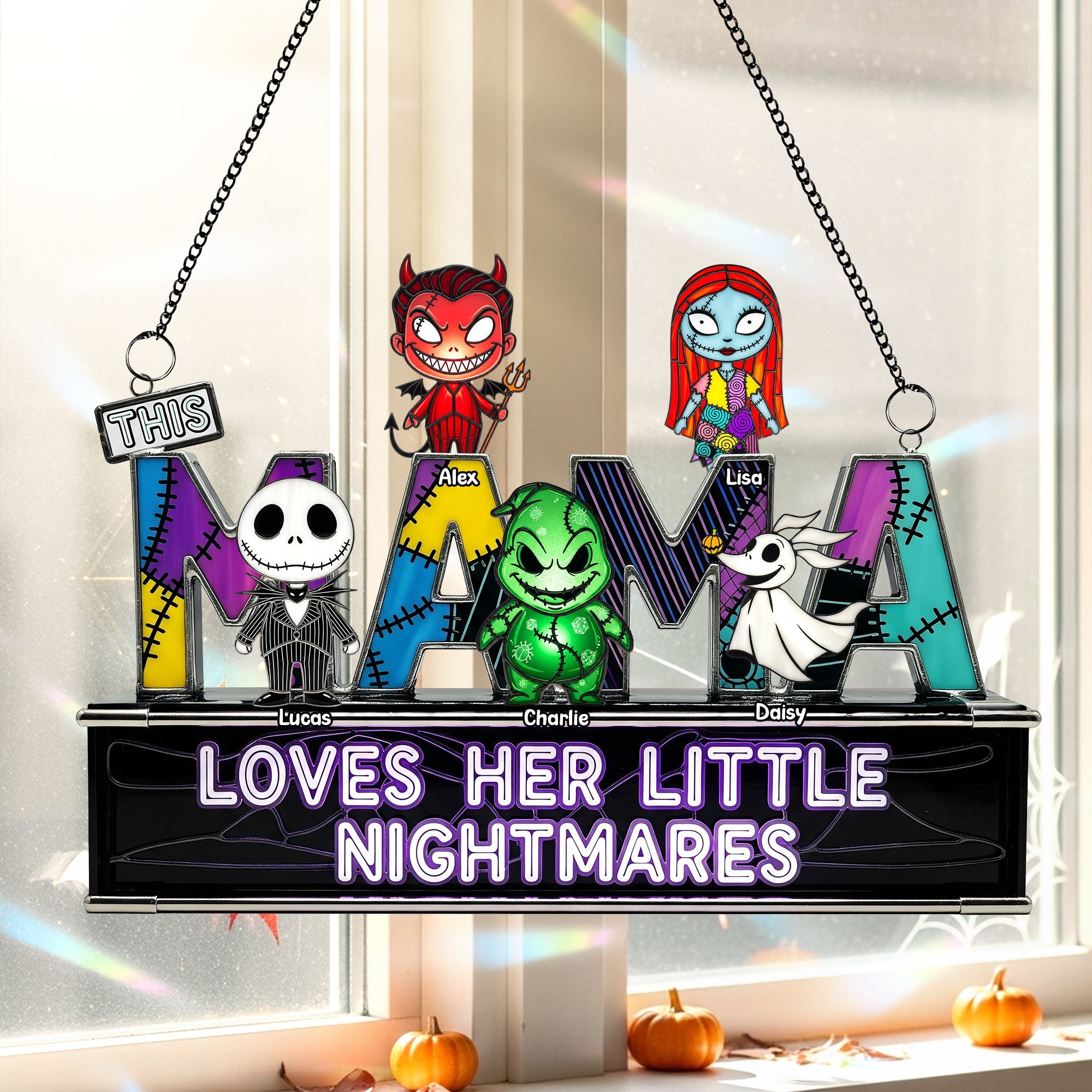 "This Mama Loves Her Little Nightmares" - Personalized Suncatcher, Gift for Moms and Kids Ornament PopCulturePrints