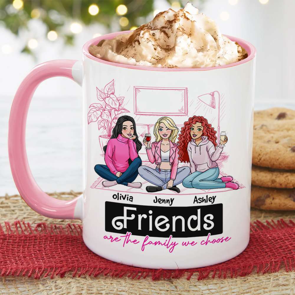 Personalized Friendship Mug - Friends Are Family Coffee Mug PopCulturePrints