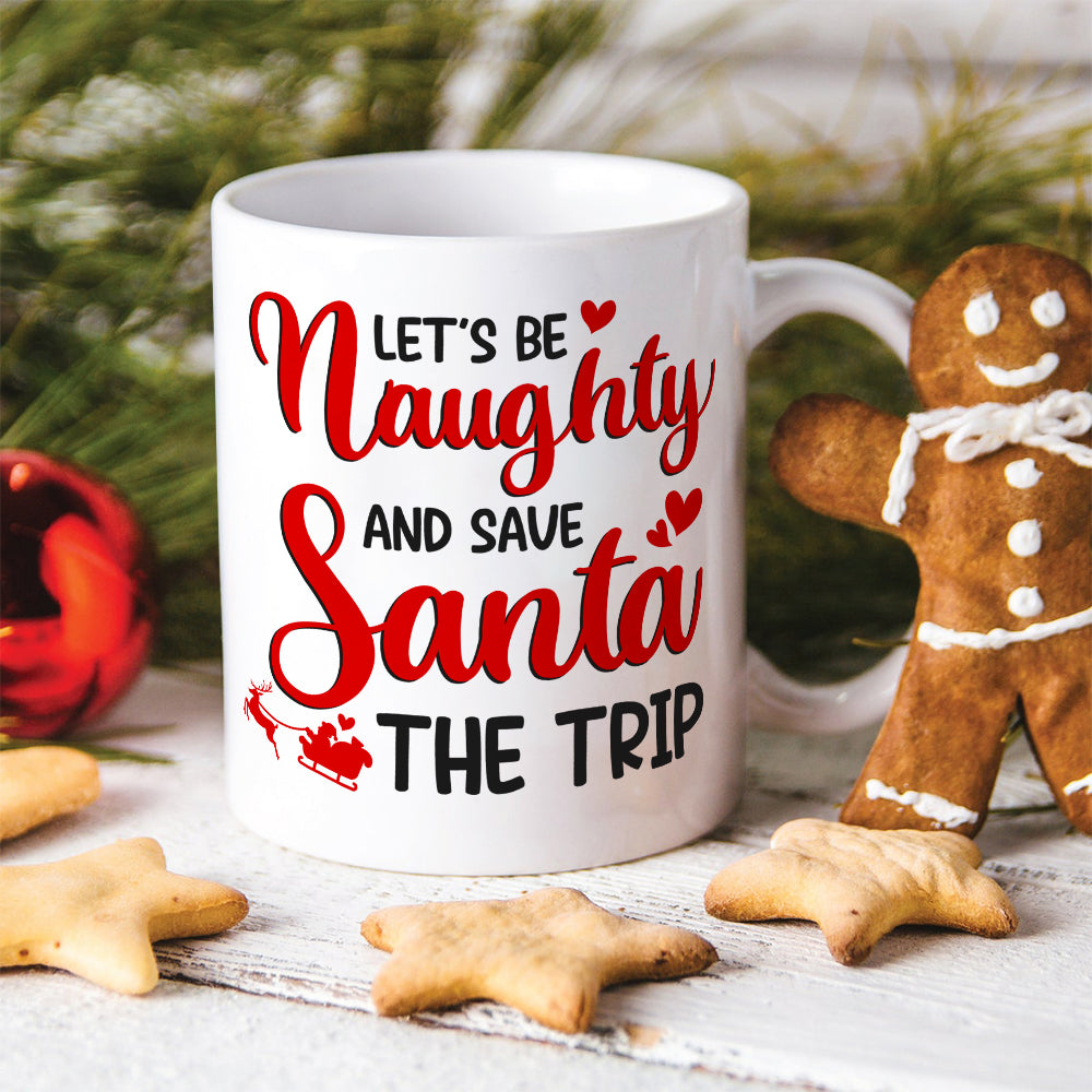 Naughty Holiday Personalized Couple Mug - Fun Christmas Gift