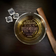 Load image into Gallery viewer, Personalized Whiskey Glass for Couples - A Unique Gift for Him Whiskey Glass PopCulturePrints
