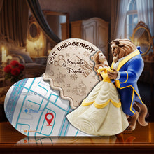 Load image into Gallery viewer, Our Engagement, A Journey of Love - Personalized Couple&#39;s Sweet Engagement Acrylic Plaque Shaped Plaques PopCulturePrints
