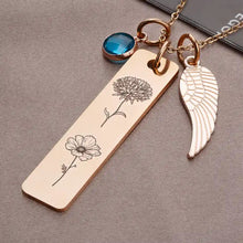 Load image into Gallery viewer, “Cherish Each Moment” - Personalized Birthstone Charm Necklace for Moms and Kids Birthstone Charm Necklace PopCulturePrints
