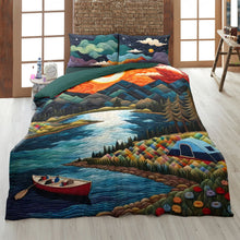 Load image into Gallery viewer, Camping Lover Quilt Bed Set - Perfect Gift for Nature Enthusiasts Blanket PopCulturePrints
