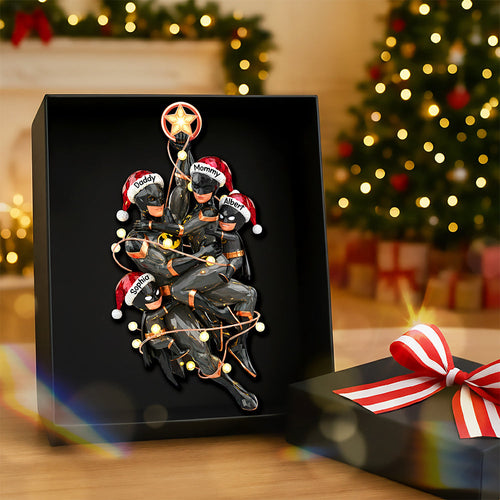 Be Your Own Night Hero - Personalized Family Tree Ornament Ornament PopCulturePrints