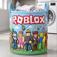 Load image into Gallery viewer, Block World Laundry Basket - Personalized Gifts 01natn140726 Laundry Basket PopCulturePrints

