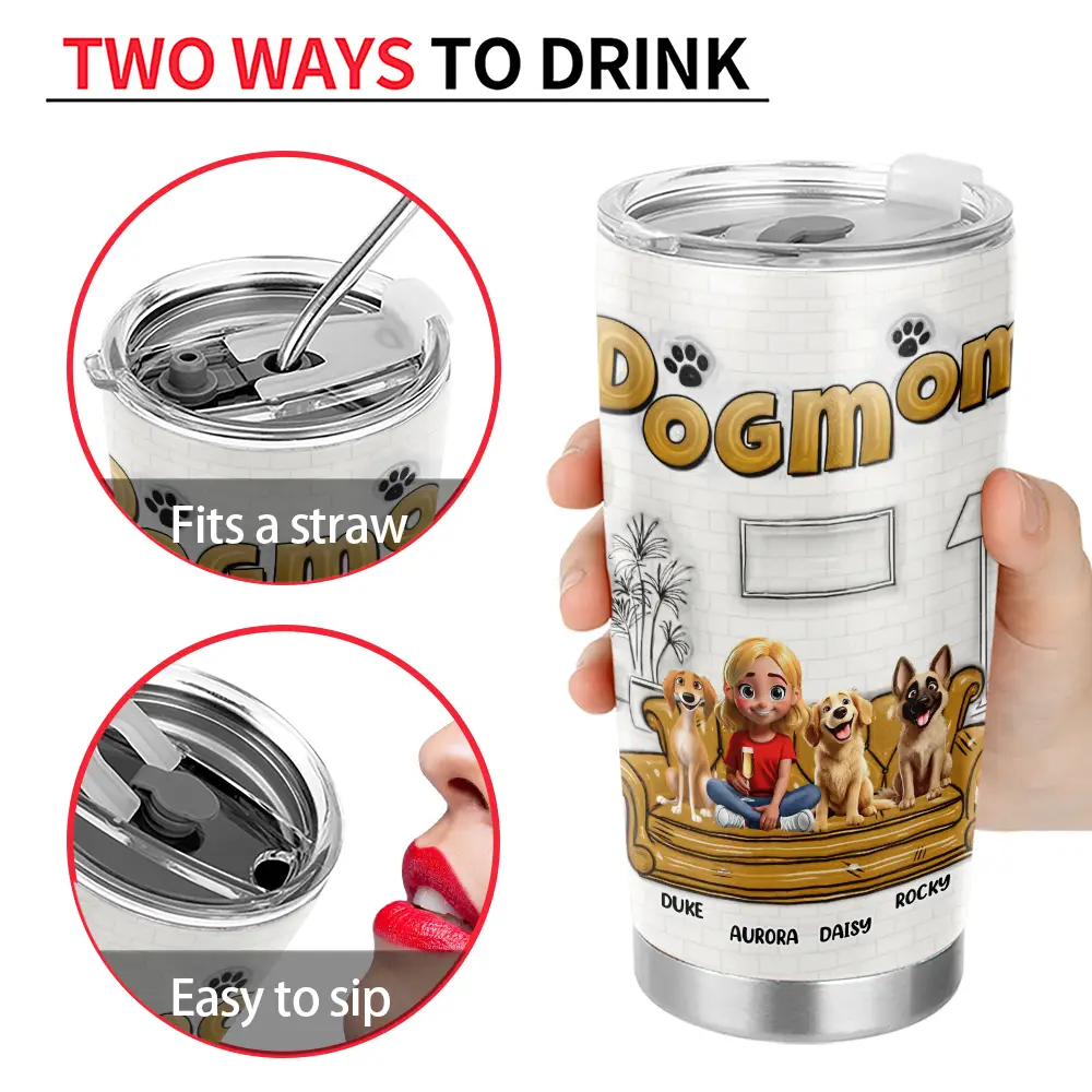 "Treat Dealer" - Personalized Tumbler for Dog Lovers Tumbler PopCulturePrints