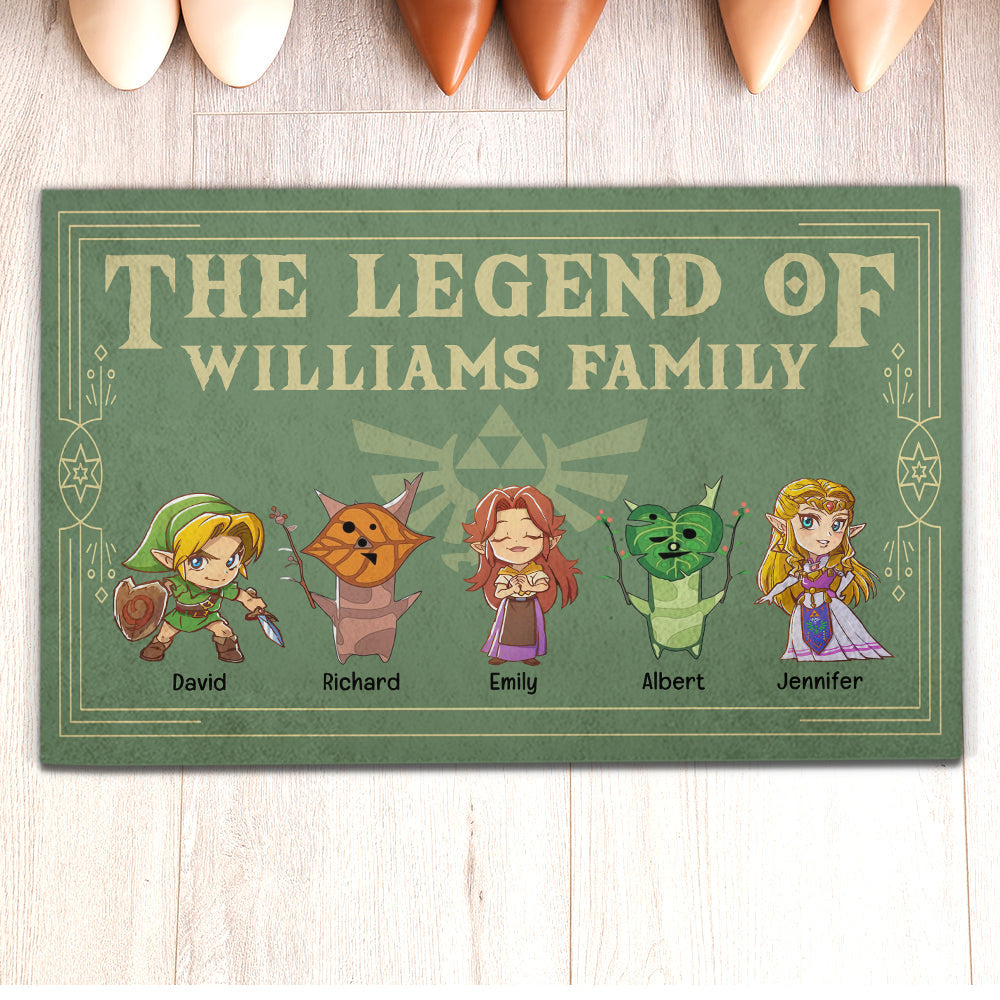 Legend Family Personalized Doormat - Game Lovers Gift Doormat PopCulturePrints