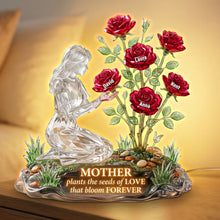 Load image into Gallery viewer, “Mother plants the seeds of LOVE that bloom FOREVER” - Personalized Mother's Love Garden Light Box - Unique Gift for Mom, Grandma and More Light Box PopCulturePrints
