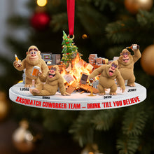 Load image into Gallery viewer, Sasquatch Coworker Team Christmas Ornament – Personalized Gifts for Fun-loving Friends and Coworkers Ornament PopCulturePrints
