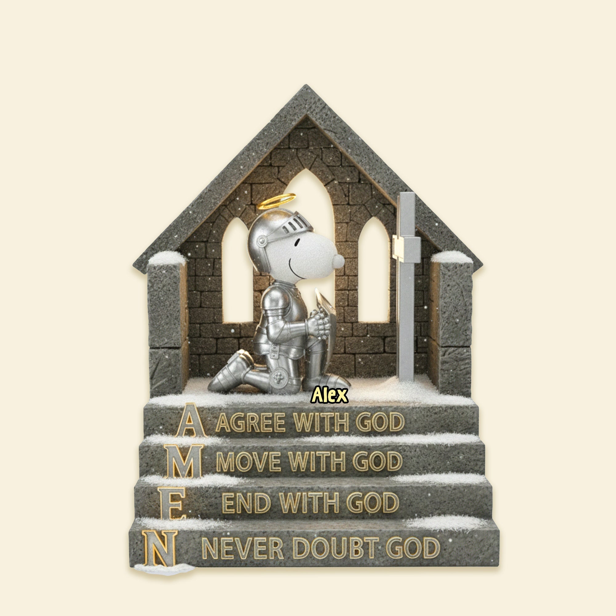 Embrace Faith with the Armor of God Acrylic Plaque - Personalized Gift for Jesus Lovers Shaped Plaques PopCulturePrints