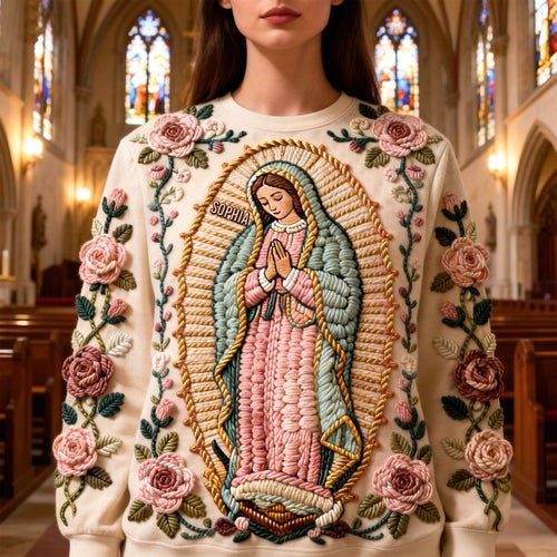 Embrace Faith with Our Virgin Mary 3D Sweatshirt – Personalized Gifts for Believers AOP Products PopCulturePrints