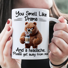 Load image into Gallery viewer, Funny Animal Coffee Mug - You Smell Like Drama Coffee Mug PopCulturePrints
