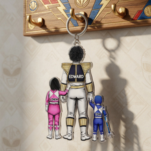 Load image into Gallery viewer, "Be Your Hero's Sidekick" - Custom Keychain Gift for Dad, Grandpa &amp; Family Keychains PopCulturePrints
