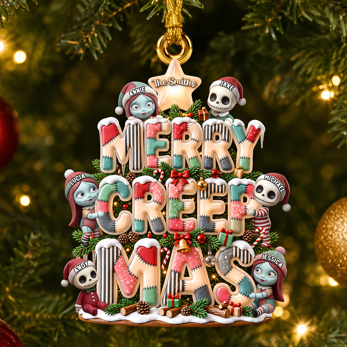 Merry Creepmas Christmas Ornament - Personalized & Unique Holiday Gift