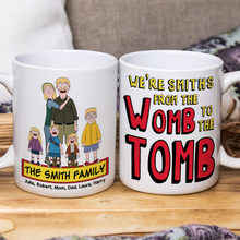 Load image into Gallery viewer, Personalized Cartoon Family Coffee Mug - Smith Family Edition Coffee Mug PopCulturePrints
