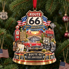 Load image into Gallery viewer, Celebrate the Journey - 100th Anniversary Christmas Ornament - Personalized Gifts for Speed Lovers Ornament PopCulturePrints
