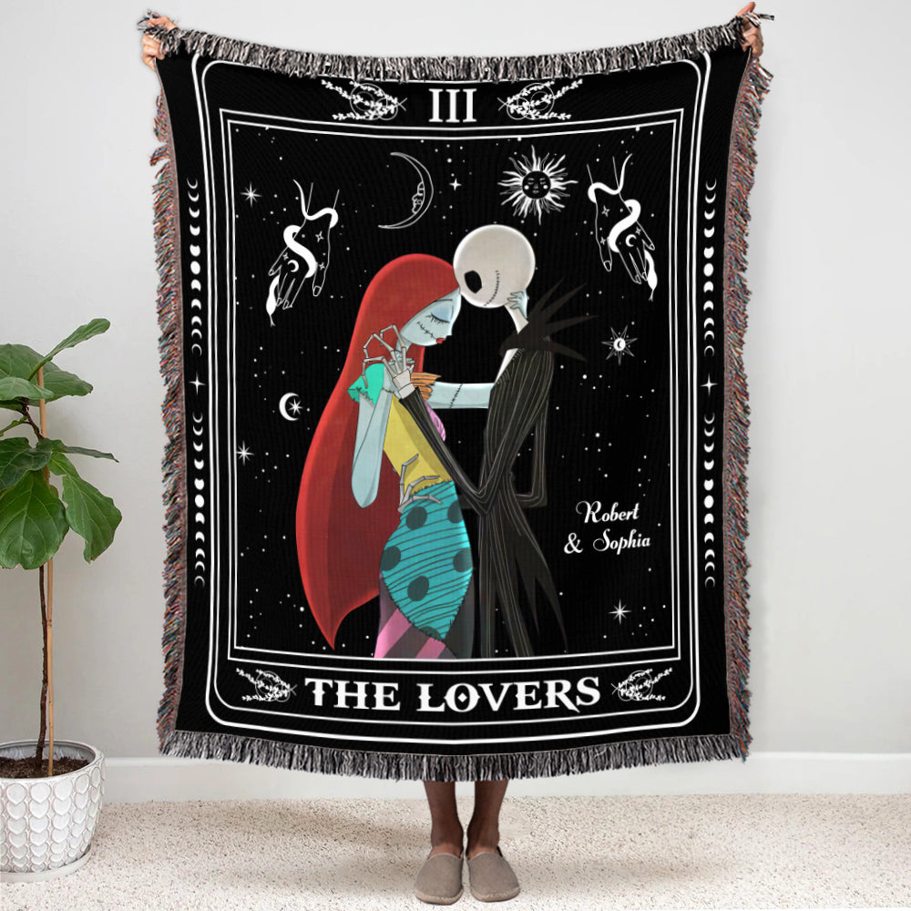Lovers Tarot Card Blanket - Personalized Halloween Gift & Valentine's Day Gifts Blanket PopCulturePrints