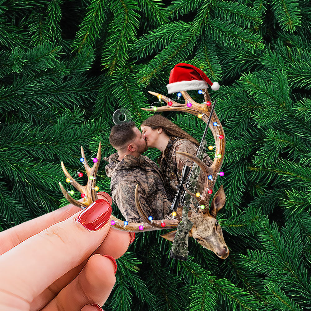 Personalized Hunting Couple Christmas Ornament