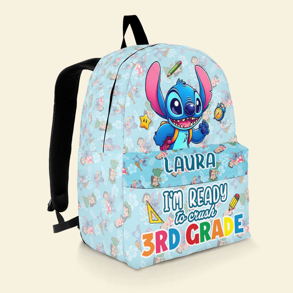 Personalized Kids Backpack with Cute Character Design - 3rd Grade Ready Backpack PopCulturePrints
