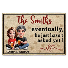 Load image into Gallery viewer, The Smiths - Eventually, He Just Hasn't Asked Yet - Personalized Doormat Doormat PopCulturePrints
