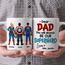 Load image into Gallery viewer, Superhero Dad Personalized Mug - Custom Father’s Day Gift Coffee Mug PopCulturePrints

