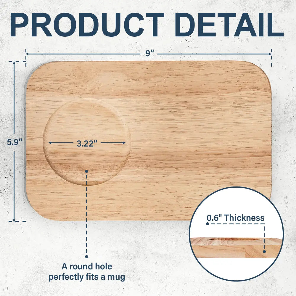 Every Bite You Take We'll Be Watching You - Personalized Serving Board with Cup Holder - Perfect Gift for Dog Lovers Serving Board With Cup Holder PopCulturePrints