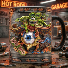 Load image into Gallery viewer, "Ride the Wild Side with Dad - Hot Rod Rad Dad Magic Mug - Personalized Gifts for Dads" Coffee Mug PopCulturePrints

