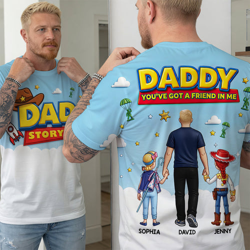 “You've Got a Friend in Me” - Cosmic Cowboy Dad 3D Shirt - Personalize for Dad, Grandpa & More AOP Products PopCulturePrints