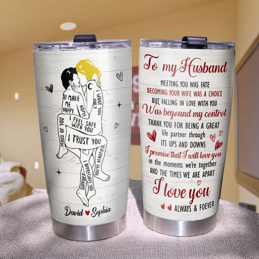 Personalized Romantic Tumbler for Couples | Custom Names & Messages | Valentine's Day Gifts Tumbler Cup PopCulturePrints