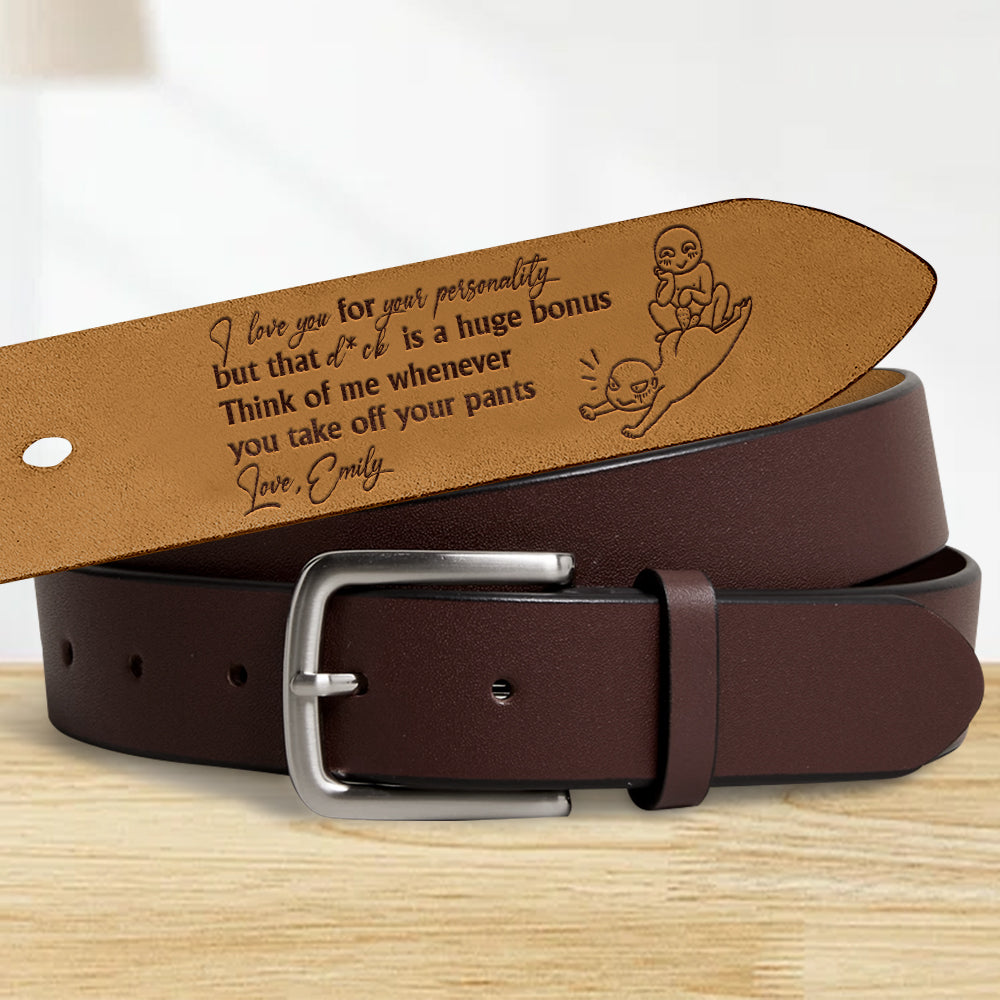 Personalized Secret Message Belt for Couples - Unique Gift for Him Belts PopCulturePrints