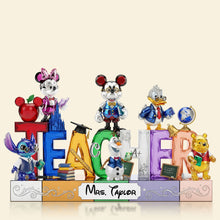Load image into Gallery viewer, Celebrate Your Favorite Teacher - Cute Cartoon Teacher Plaque - Personalized Gift Shaped Plaques PopCulturePrints
