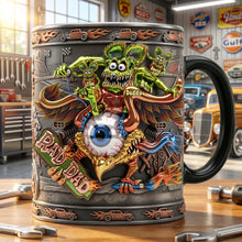 Load image into Gallery viewer, "Ride the Wild Side with Dad - Hot Rod Rad Dad Magic Mug - Personalized Gifts for Dads" Coffee Mug PopCulturePrints
