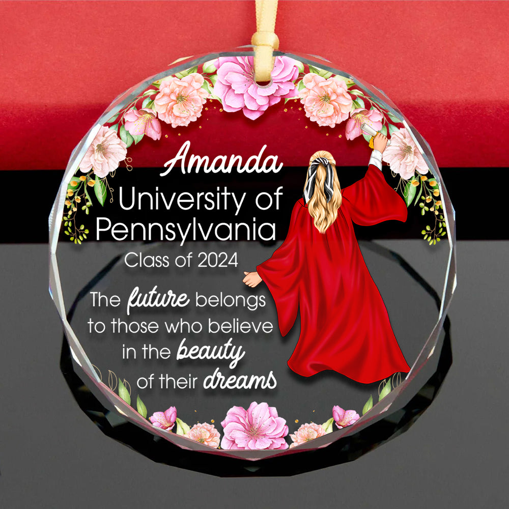Personalized Graduation Crystal Ornament Ornament PopCulturePrints