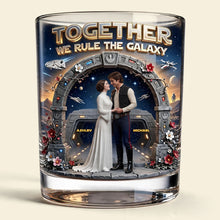 Load image into Gallery viewer, Together We Rule The Galaxy - Romantic Couple Round Glass - Personalized Gifts for Lovers
