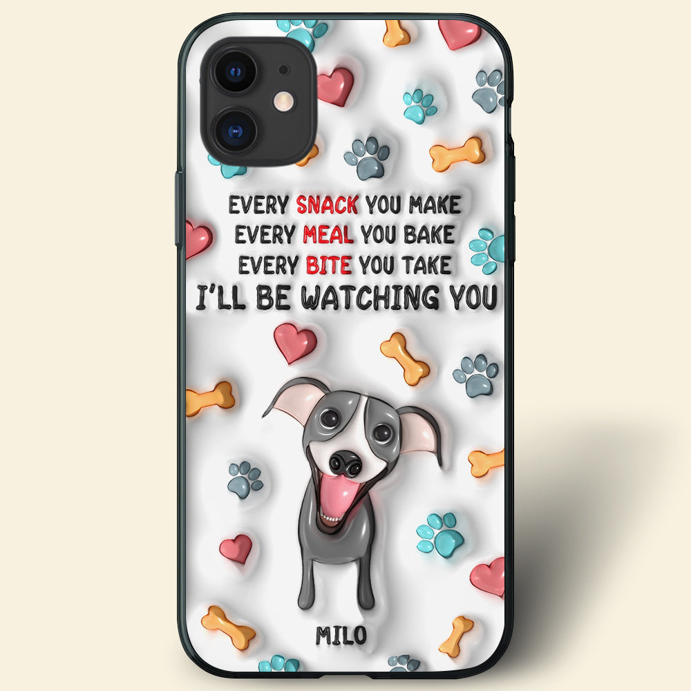 Custom Dog Lovers Phone Case - Cute Animated Waiting Dog Design