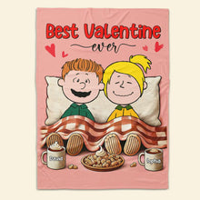 Load image into Gallery viewer, Personalized Valentine&#39;s Day Gifts - Valentine&#39;s Couple Blanket - Custom Names Blanket PopCulturePrints
