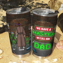 Load image into Gallery viewer, Father&#39;s Day Personalized Tumbler - Master Dad Design Tumbler Cup PopCulturePrints
