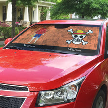 Load image into Gallery viewer, Personalized Anime Lover Windshield Sunshade - One Piece Adventure Doormat PopCulturePrints
