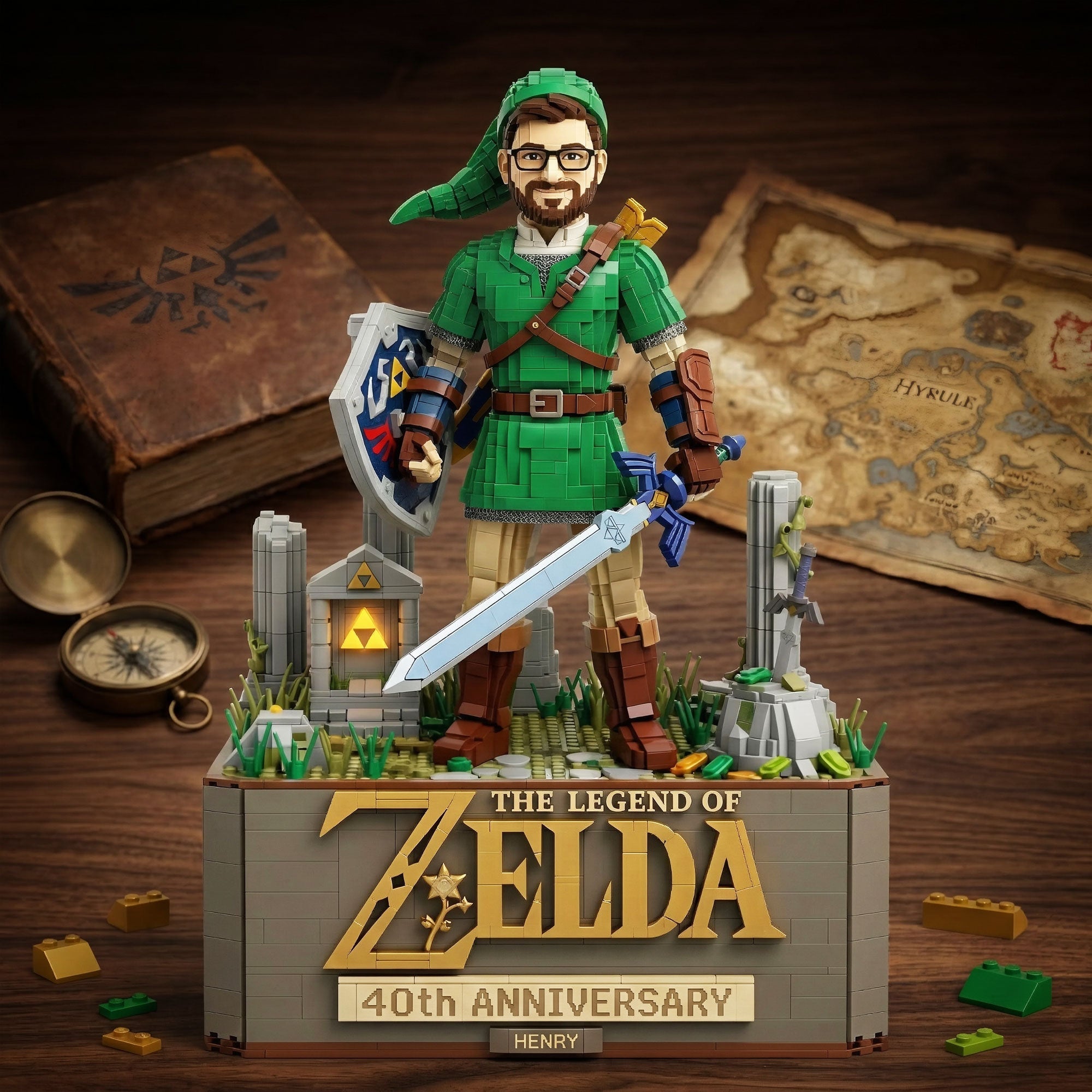 40 Years of Adventure - Custom Acrylic Plaque for Game Lovers Shaped Plaques PopCulturePrints