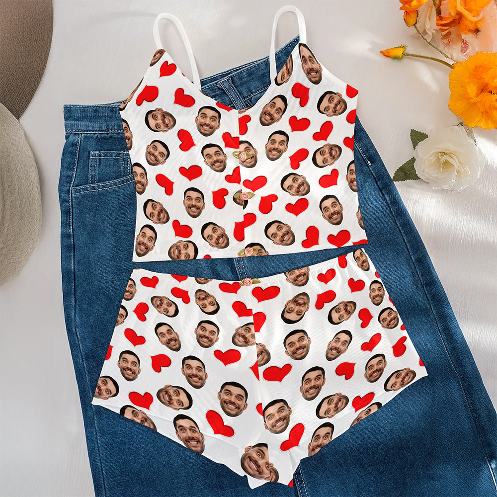 “Make Her Smile with Personalized Love!” - Heart Lingerie Set - Custom Photo Gifts For Her AOP Products PopCulturePrints